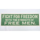 WW1 Parliamentary Recruiting Poster No 48 ‘Fight For Freedom With The Strength Of Free Men’