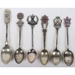 6x Scottish Regiments Silver Spoons