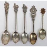 4x Hallmarked Silver Regimental Spoons of Scottish Regiments