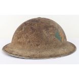 WW2 British Reconnaissance Corps Regimentally Marked Steel Combat Helmet
