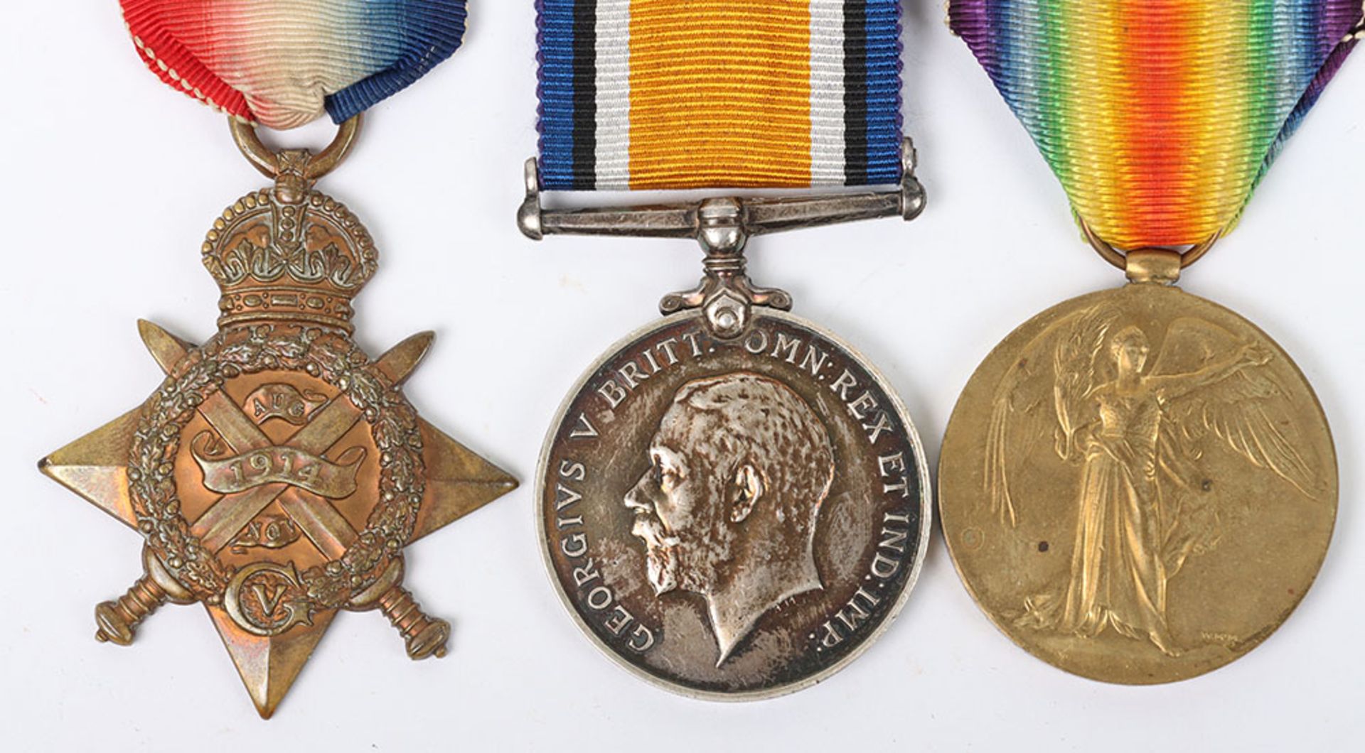 Great War 1914 Star Medal Trio to the 18th (Queen Mary’s Own) Hussars - Bild 2 aus 6