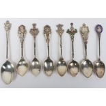 8x Yorkshire Regiments Hallmarked Silver Spoons