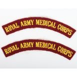 Scarce Pair of Royal Army Medical Corps Airborne Type Shoulder Titles