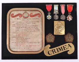 A Superb Crimean War Group of 4 Medals and Associated Items to a Captain in the 49th (Princess Charl