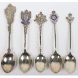 5x Indian Army Silver Regimental Spoons