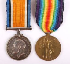 Great War Medal Pair Awarded to a Lieutenant who Served in the 15th Battalion Hampshire Regiment