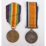 Great War Medal Pair the Welsh Regiment