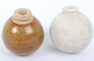 2x WW2 Japanese Pottery Grenades
