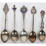 5x Indian Army Silver Regimental Spoons