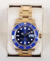 A Rolex Oyster Perpetual Date Submariner 18ct gold gentleman’s wristwatch, reference no. 116618LB, s