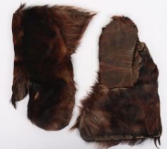 Pair of 19th Century American Frontiersman Bearskin Gloves Belonging to Dr W F Carver, Wild West Sha