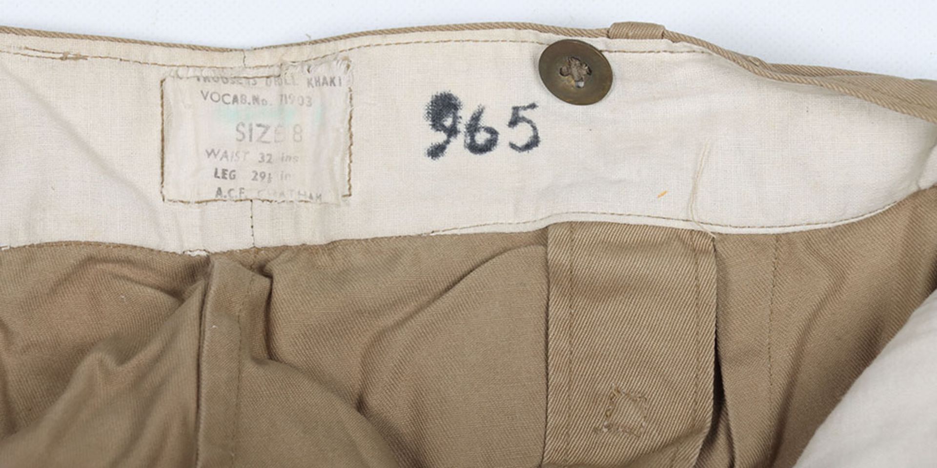 British Post War Royal Marines KD Tunic and Trousers Worn by Swimmer Canoeist T D Hughes During his - Image 14 of 15
