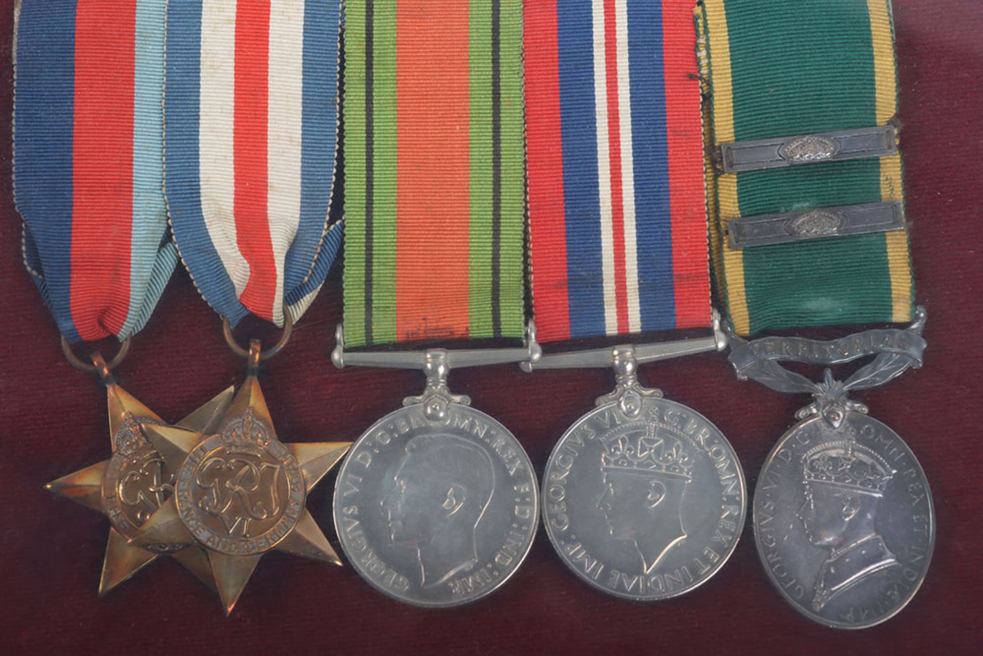 A Second World War Territorial Long Service Medal Group of 5 - Bild 3 aus 8