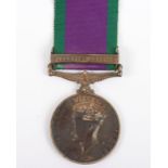 General Service Medal 1918-62, GVIR