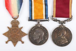 An Interesting Army 1914 Star Long Service Medal Group of 3 to a Warrant Officer who Served in the A