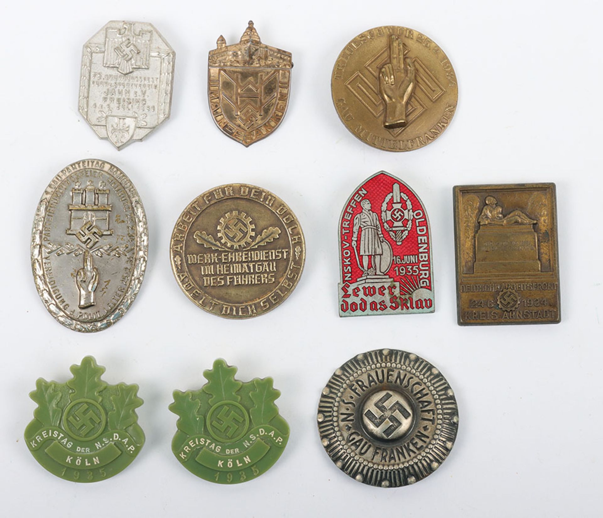 10x German Third Reich Rally / Day Badges - Image 2 of 3