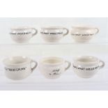 6x WW2 Novelty Miniature Chamber Pots