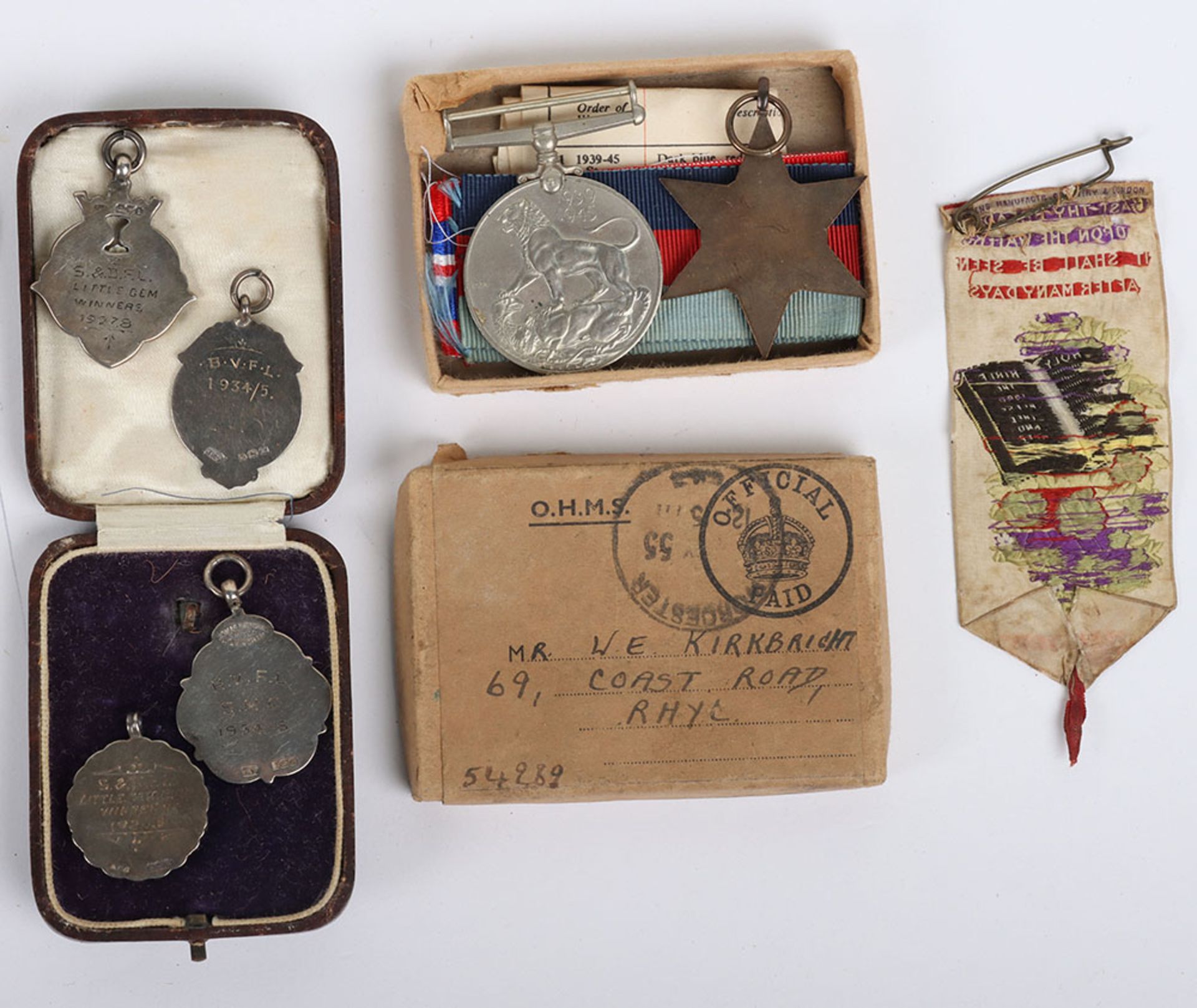 An Interesting Family Medal Group to an Interwar Period Professional Footballer who was Taken Prison - Image 9 of 10
