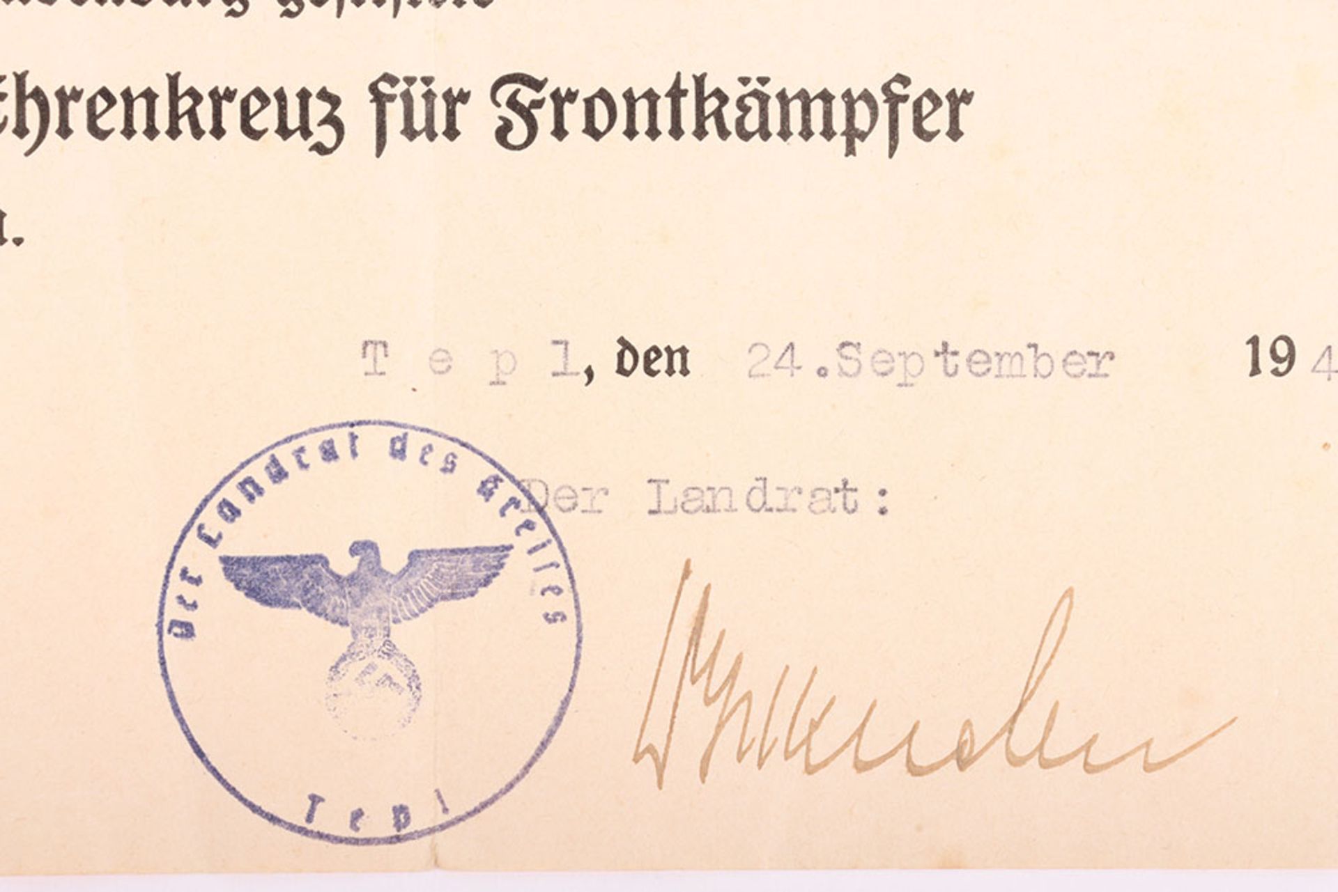WW2 German Citation Group of Three - Image 4 of 8