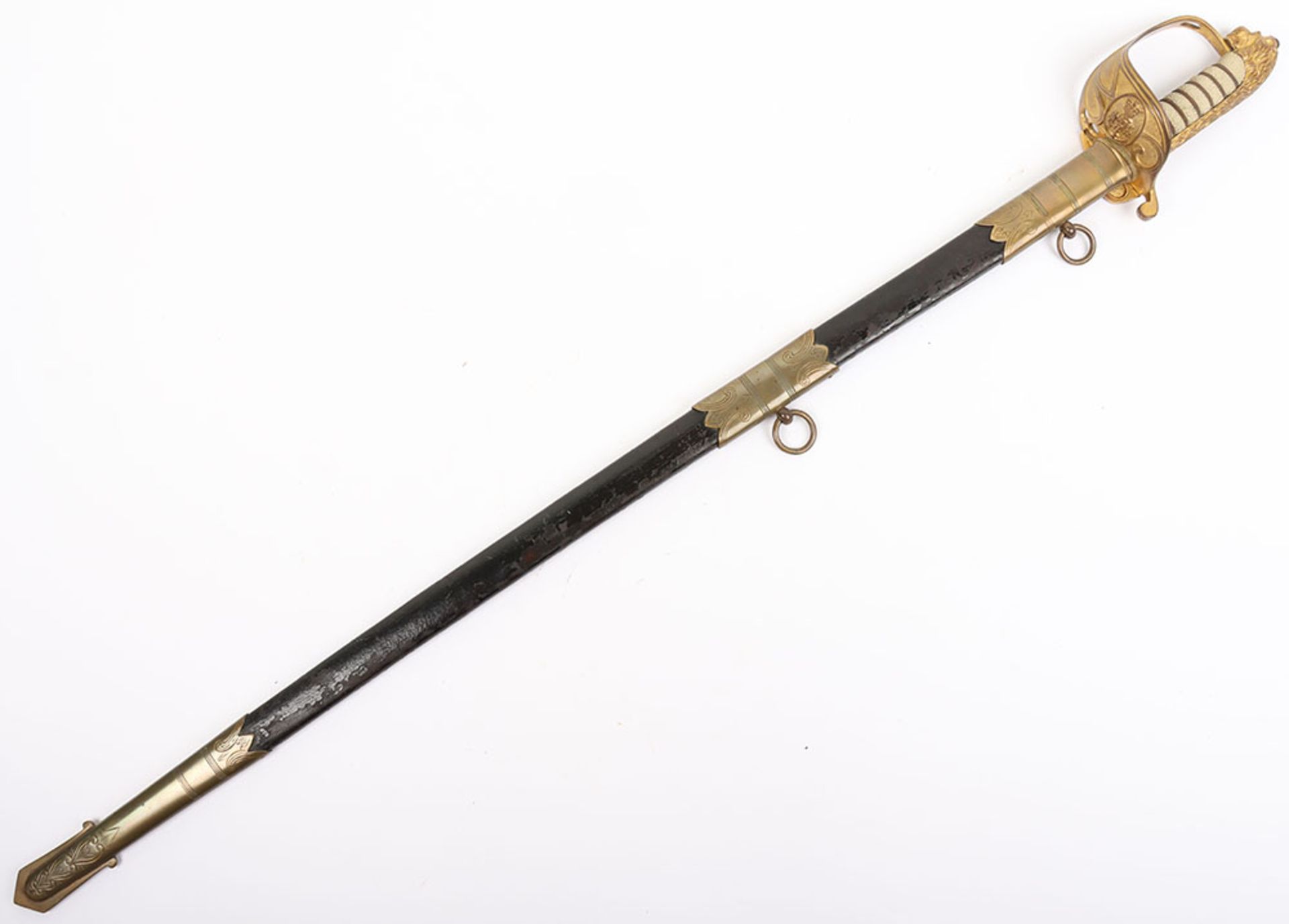 Scarce Royal Naval Reserve Officers Sword - Image 8 of 10