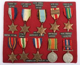 Display of WW2 British Campaign Medals
