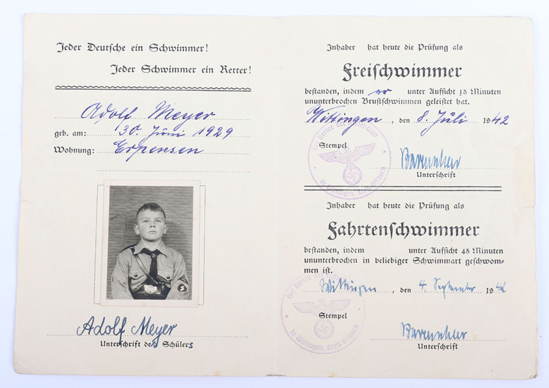 WW2 German Armed Forces Wehrpass Issued in April 1945 - Image 5 of 37