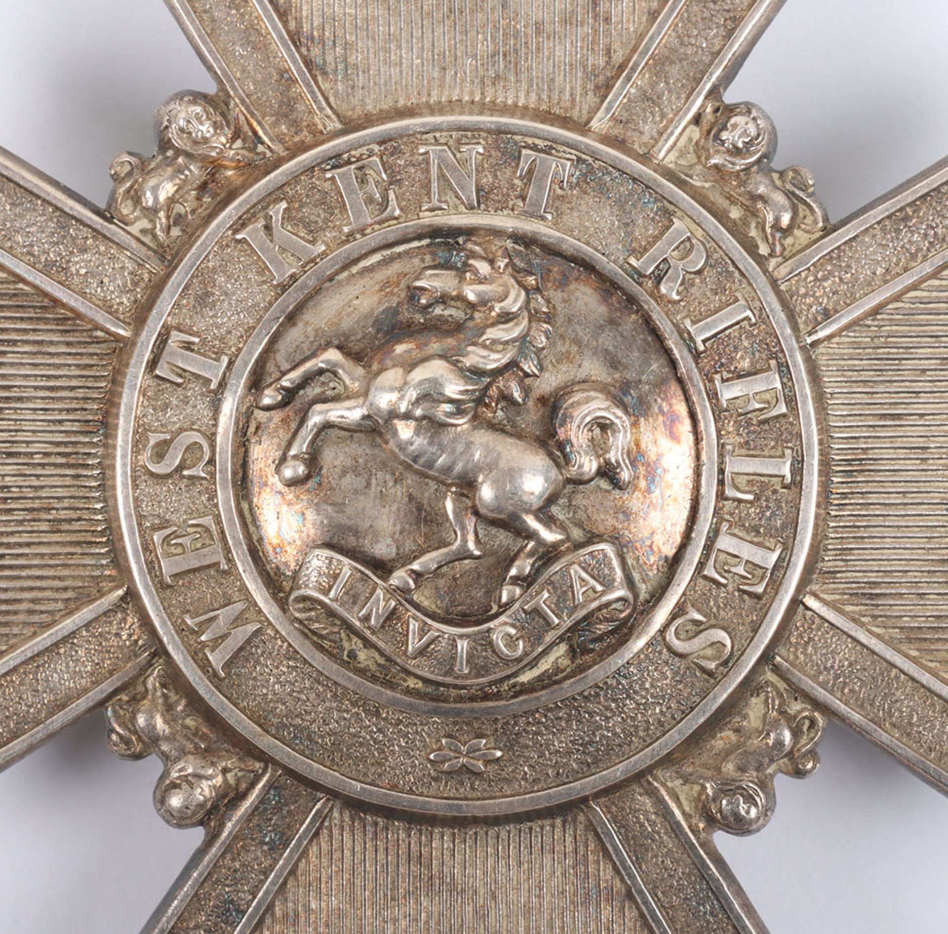 Victorian West Kent Rifles Officers Pouch Belt Plate - Bild 2 aus 5