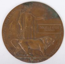 Great War Bronze Memorial Plaque 1st / 4th Royal Scots Fusiliers Palestine Casualty