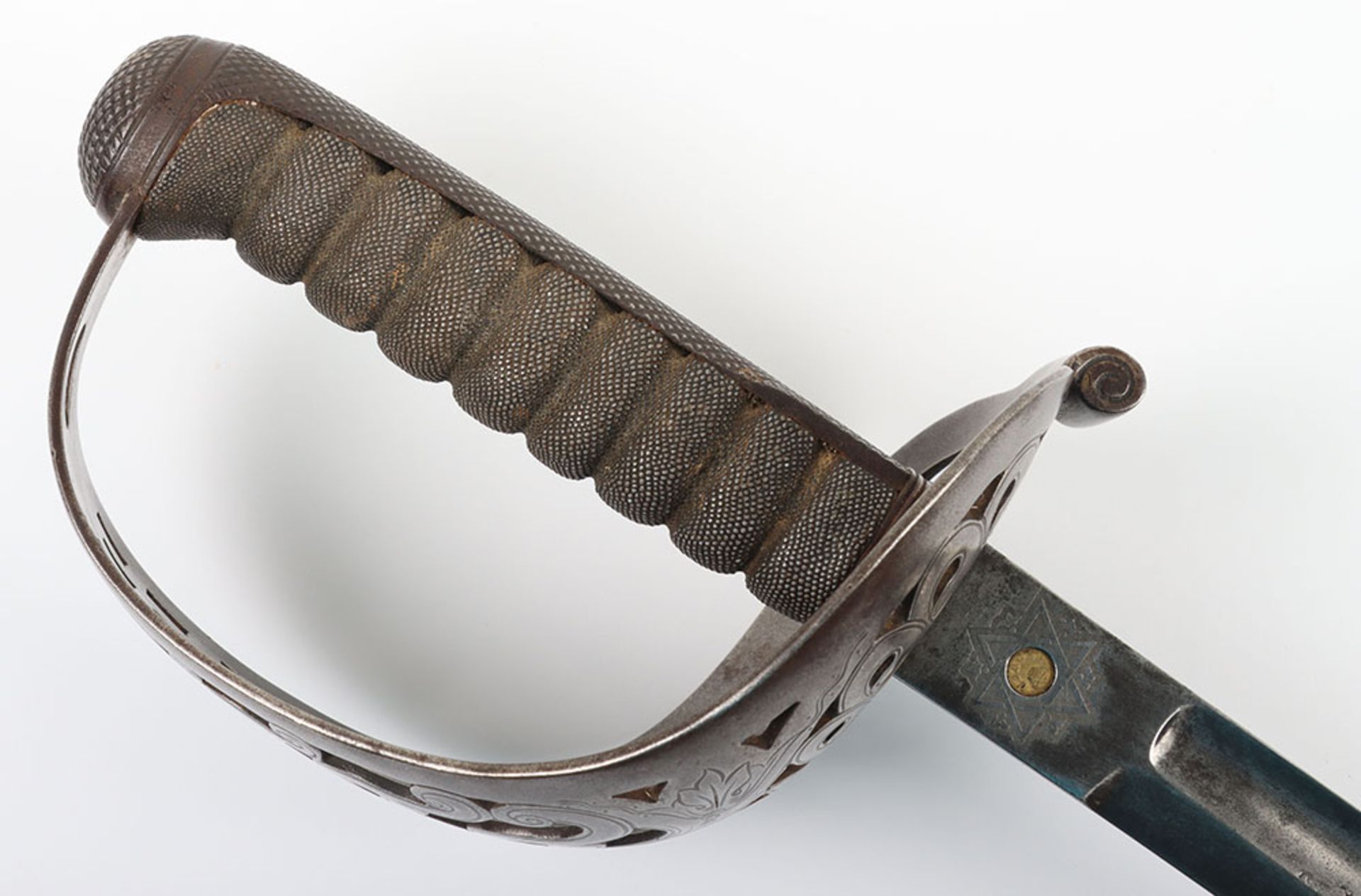 British Late Victorian Heavy Cavalry Officers Undress Sword by Hawkes & Co - Image 3 of 16