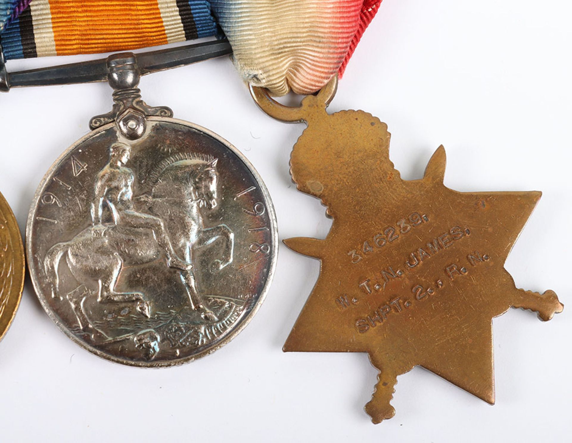 A Great War Naval Long Service Medal Group of 4, HMS COLUMBINE - Bild 9 aus 10