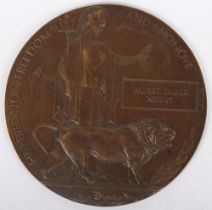 Great War Bronze Memorial Plaque Kings Own Scottish Borderers 1917 Casualty