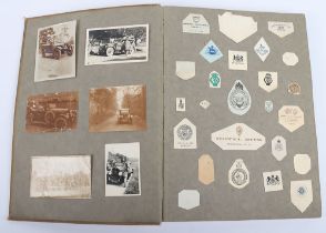 Unusual Photograph Album Early 20th Century with Collection of International Envelope Seals and Addr