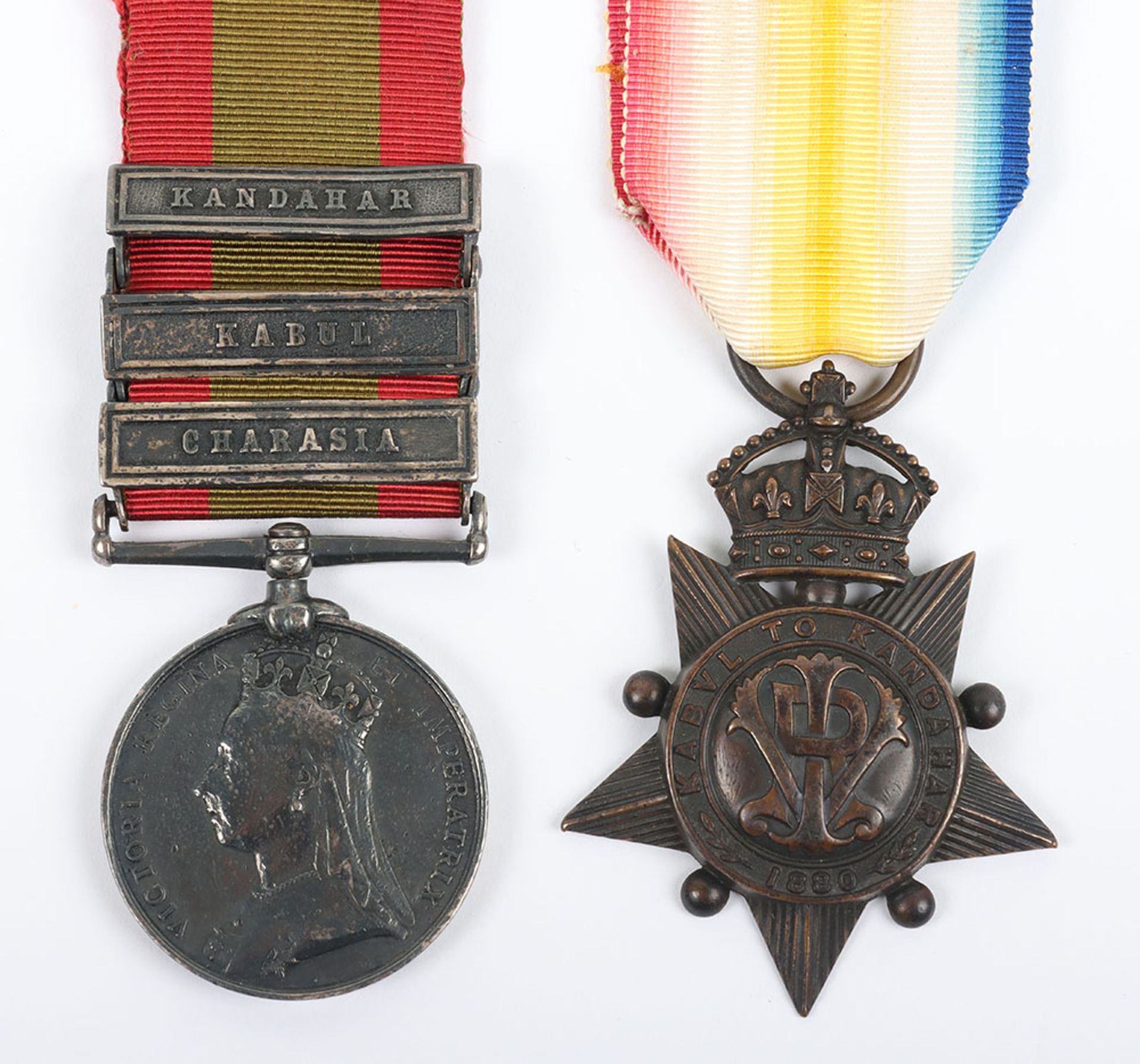Second Afghan War Campaign Medal Pair to a Piper in the 92nd (Gorgon Highlanders) Regiment of Foot,