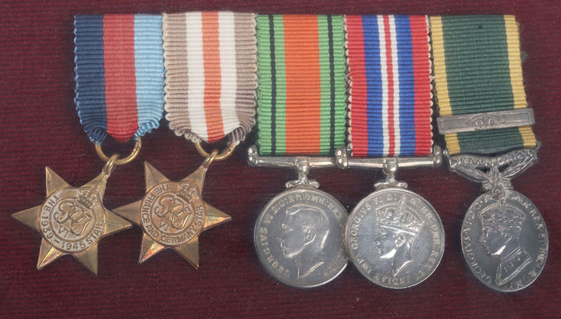A Second World War Territorial Long Service Medal Group of 5 - Image 2 of 8