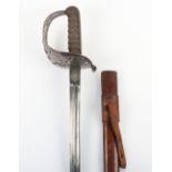 British Late Victorian Heavy Cavalry Officers Undress Sword by Hawkes & Co