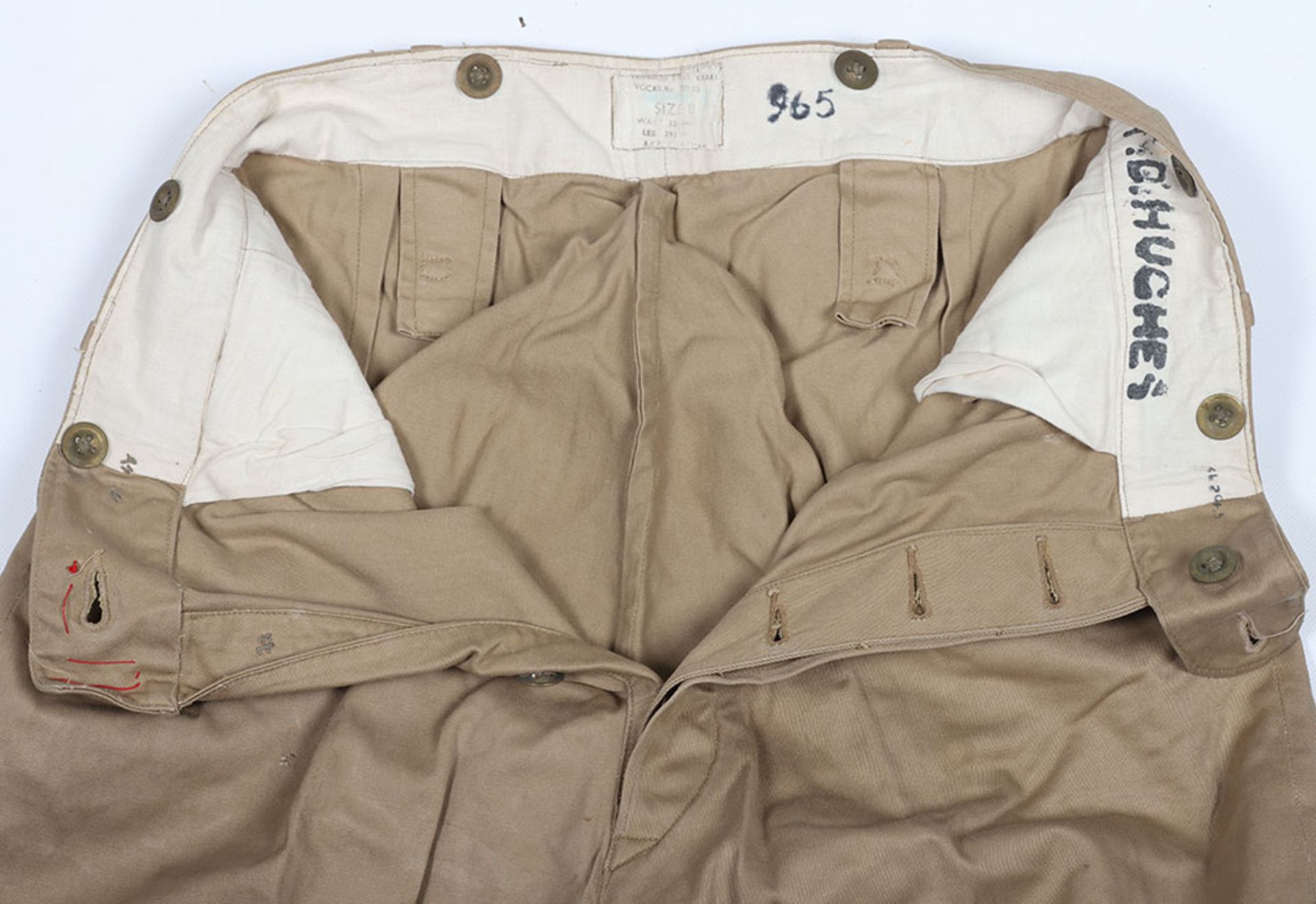 British Post War Royal Marines KD Tunic and Trousers Worn by Swimmer Canoeist T D Hughes During his - Image 13 of 15