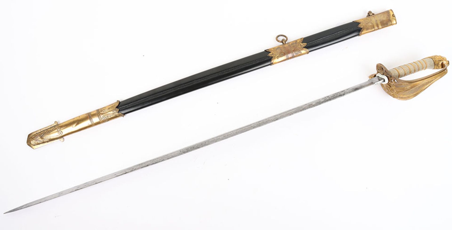 Scarce Royal Naval Reserve Officers Sword - Image 4 of 10