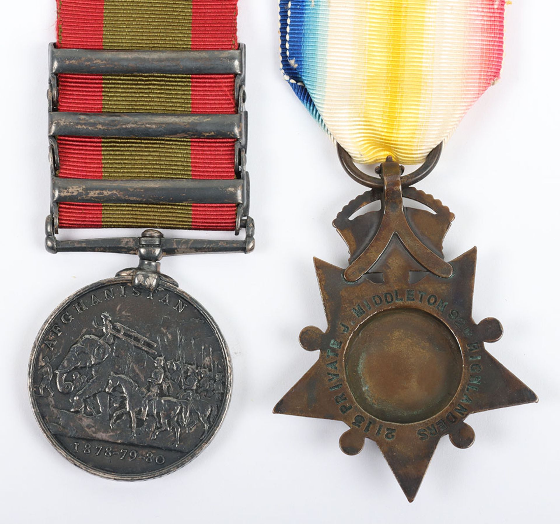Second Afghan War Campaign Medal Pair to a Piper in the 92nd (Gorgon Highlanders) Regiment of Foot, - Image 7 of 9