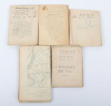 5x WW1 British Trench Maps
