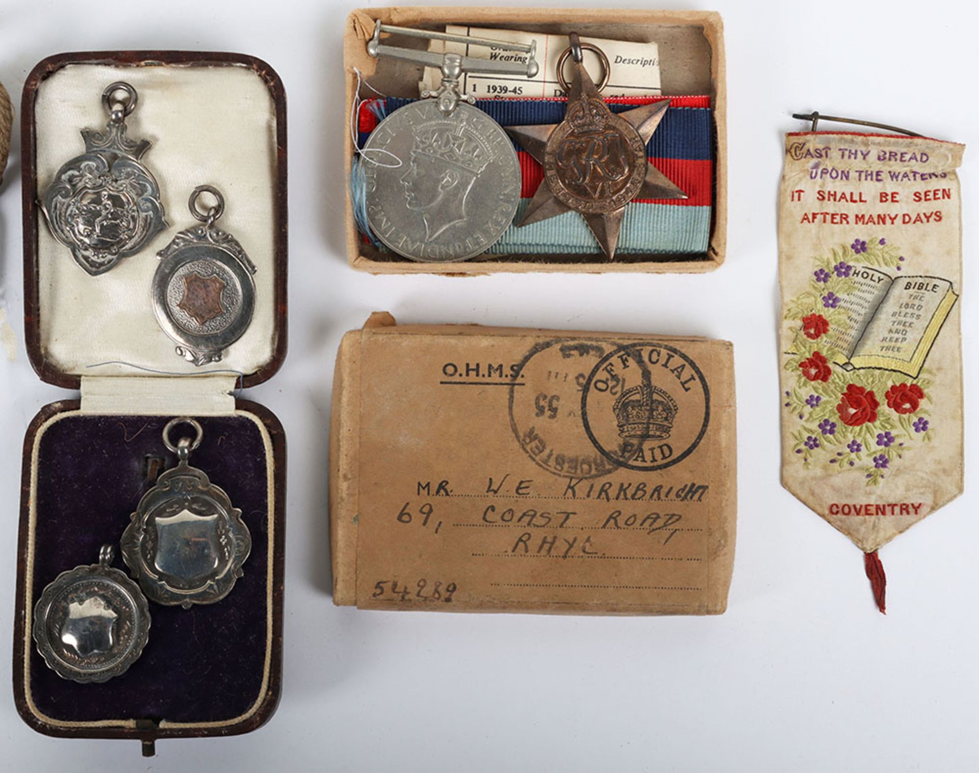 An Interesting Family Medal Group to an Interwar Period Professional Footballer who was Taken Prison - Image 6 of 10