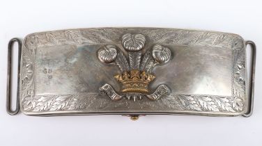 Hallmarked Silver Denbighshire Hussars Yeomanry Officers Cross Belt Pouch