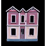 A large painted wooden dolls house, English 1920s,