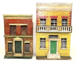 Two dolls houses including a small Silber & Fleming box back house, German late 19th century,