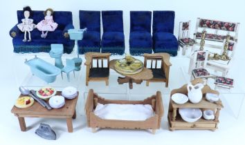 Collection of 20th century dolls house furniture,