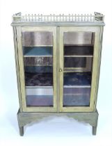 A charming early English dolls house cupboard with balustrade roof, English, 19th century,
