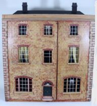 ‘The Richardson House’ a large and impressive painted wooden dolls house and contents, English mid 1