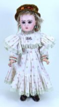 A Tete Jumeau bisque head Bebe doll, size 9, French circa 1890,