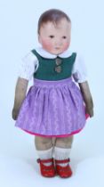 Scarce Kathe Kruse ‘Du Mein’ doll VII, German circa 1928,