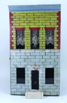 A Silber & Fleming painted wooden dolls house and contents, German circa 1890,