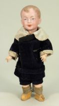 A sweet small size S.F.B.J 227 bisque head character doll, French circa 1910,